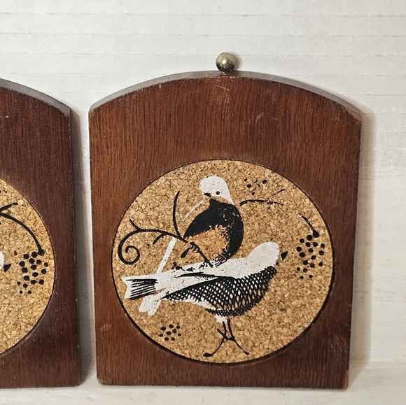 Vintage 1960s Hi Mark Rustic Wood CORK Bird Cage Design Made in Taiwan - Picture 6 of 10